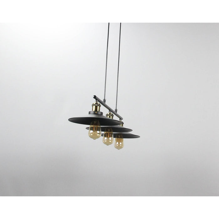 LAMP. COLGANTE NEGRO 3L E27 40W