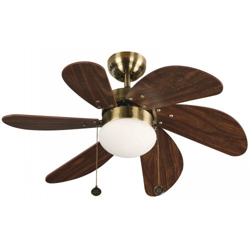 VENTILADOR DE TECHO 32" BRONCE ANTIGUO 1L E27 60W