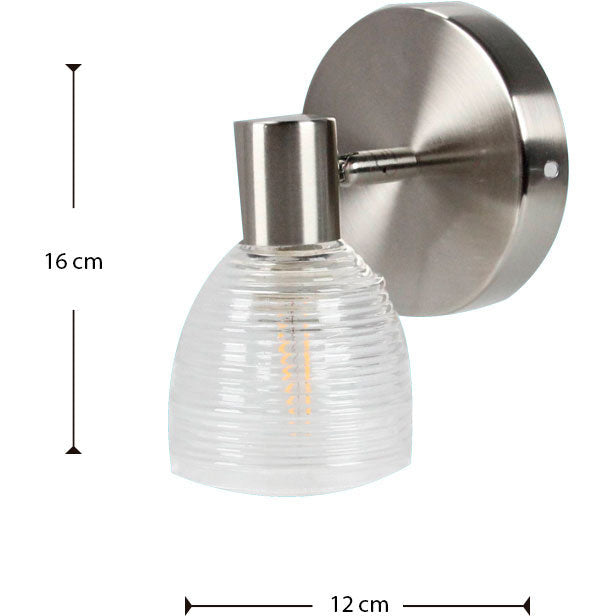 LAMP. TECHO REFLECTORA NÍQUEL SATINADO 1L E14 40W