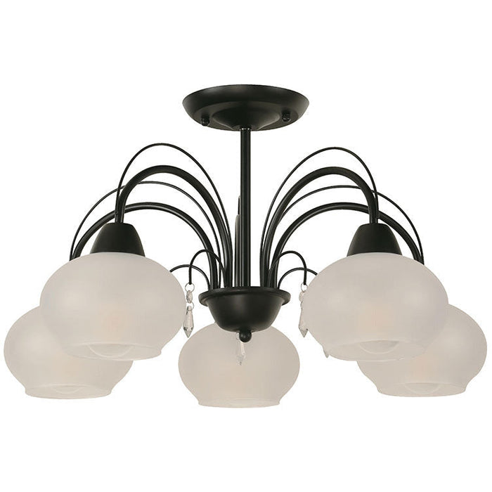 Lámpara Techo Negro 5L E27 40W