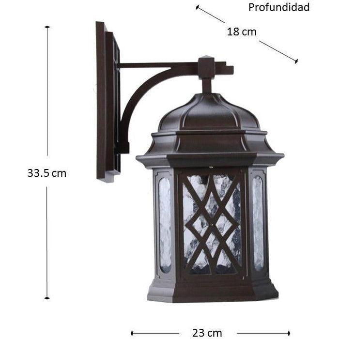 LAMP. EXT. PARED CHOCOLATE 1L E27 60W