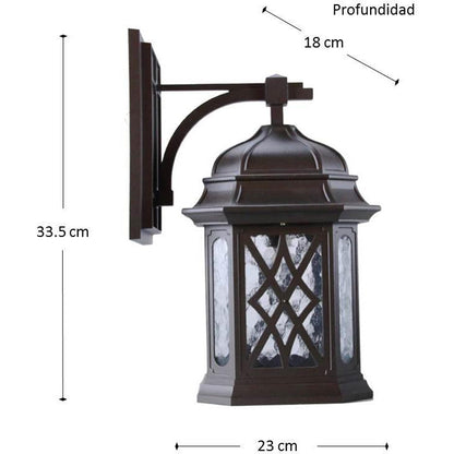 LAMP. EXT. PARED CHOCOLATE 1L E27 60W