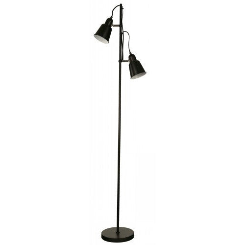 Lámpara Pie Negro 2L E27 40W
