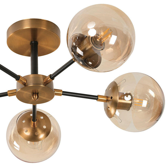 LAMP. TECHO DORADO SATINADO 5L E27 40W