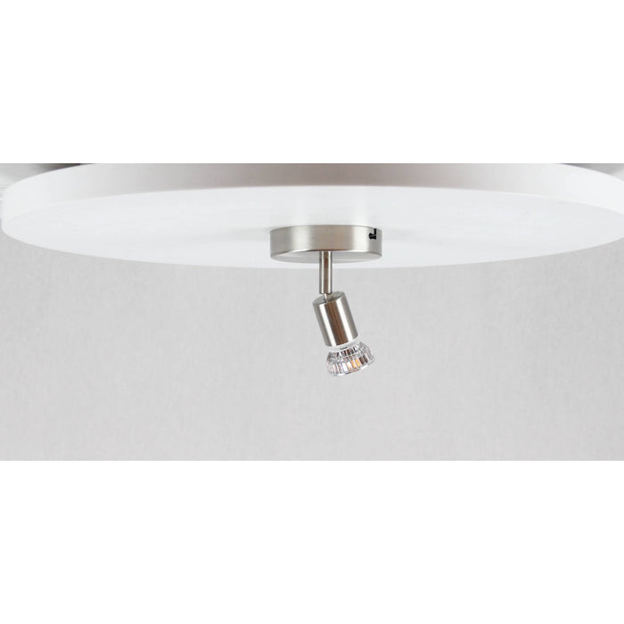LAMP. TECHO REFLECTORA NÍQUEL SATINADO 1L GU10 50W