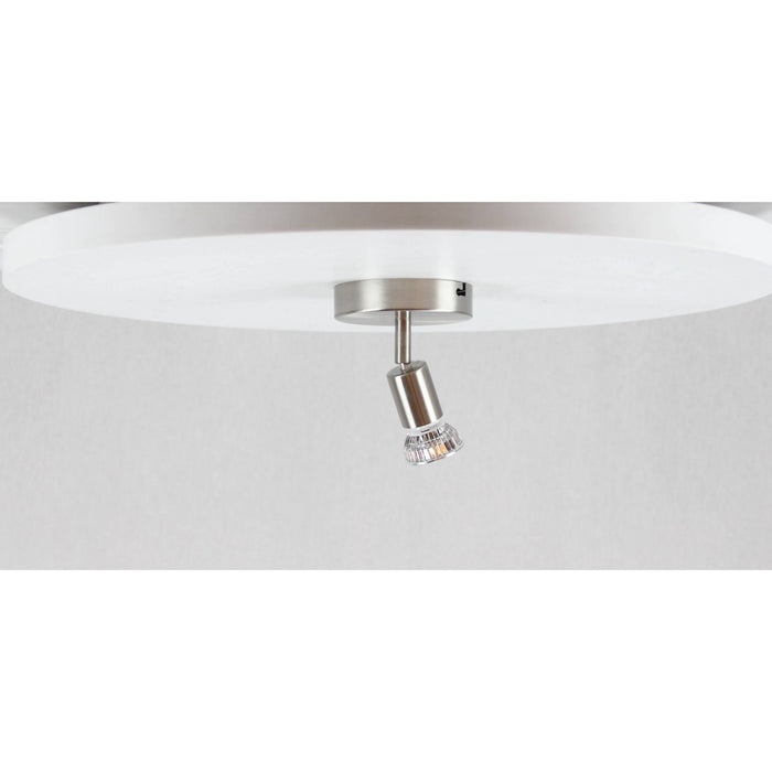 LAMP. TECHO REFLECTORA NÍQUEL SATINADO 1L GU10 50W