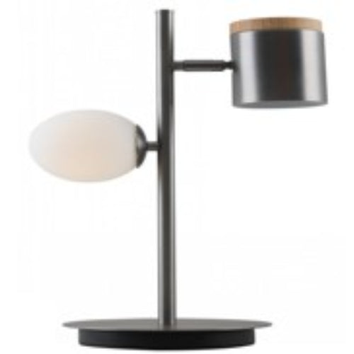 LAMP. DE MESA NIQUEL SATINADO 2L GU10 5W