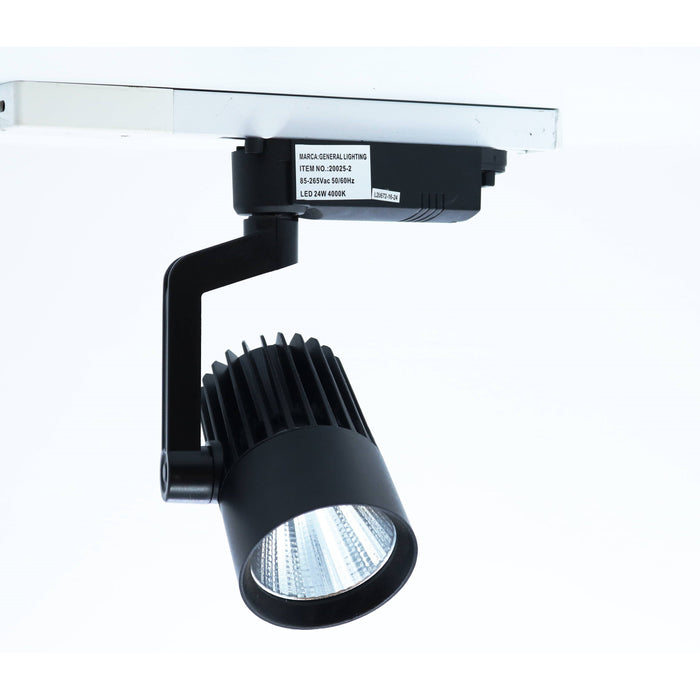 Lámpara Led Riel Negro 1L 24W 85-265V 4000K