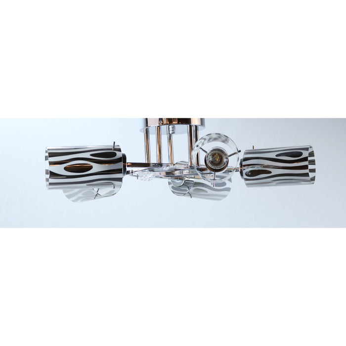 LAMP. TECHO CROMO 5L E27 60W