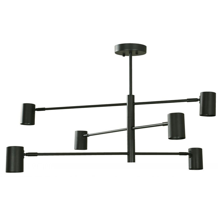 LAMP. COLGANTE 6L NEGRO GU10 5W 120V
