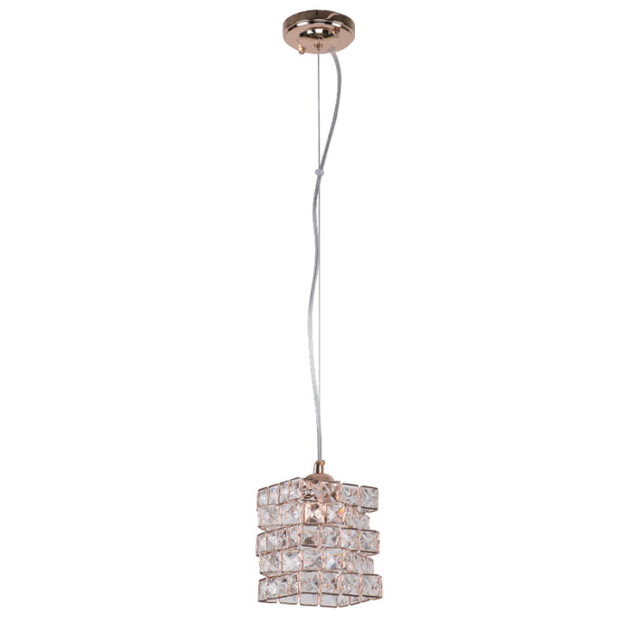 LAMP. COLGANTE DORADO 1L E27 60W