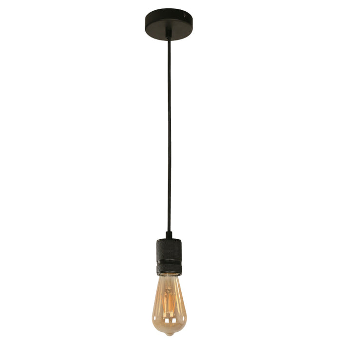 LAMP. COLGANTE NEGRO 1L E27 60W