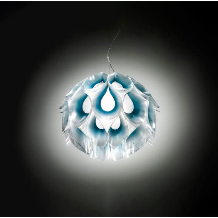 LAMP. COLGANTE FLORA SMALL AZUL 2L E27 12W DIM