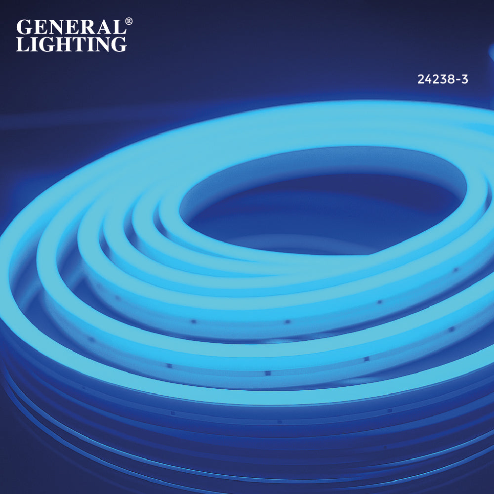 CINTA LUMINOSA LED EXT. 20W 120V LUZ AZUL TRANSFORMADOR INCLUIDO