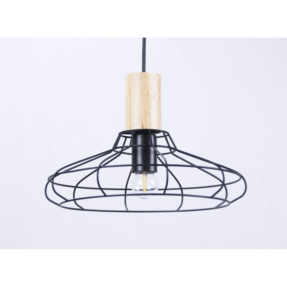 Lámpara Colgante Negro 1L E27 40W