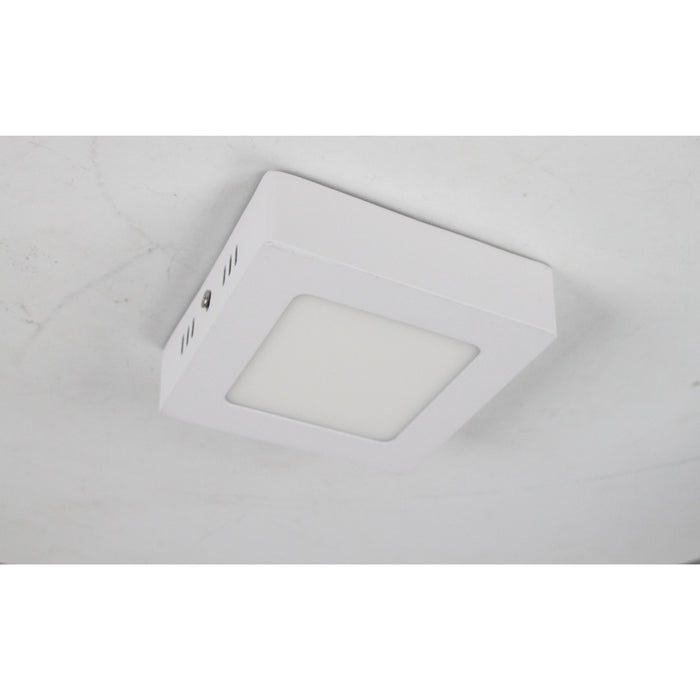 LAMP LED TECHO CUADRADA BLANCA 6W 6000K