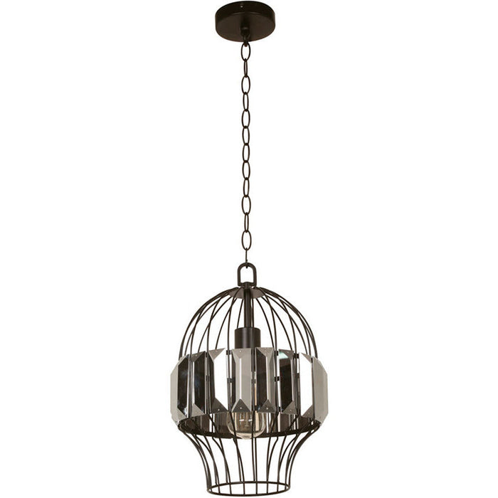 LAMP. COLGANTE NEGRO 1L E26 60W