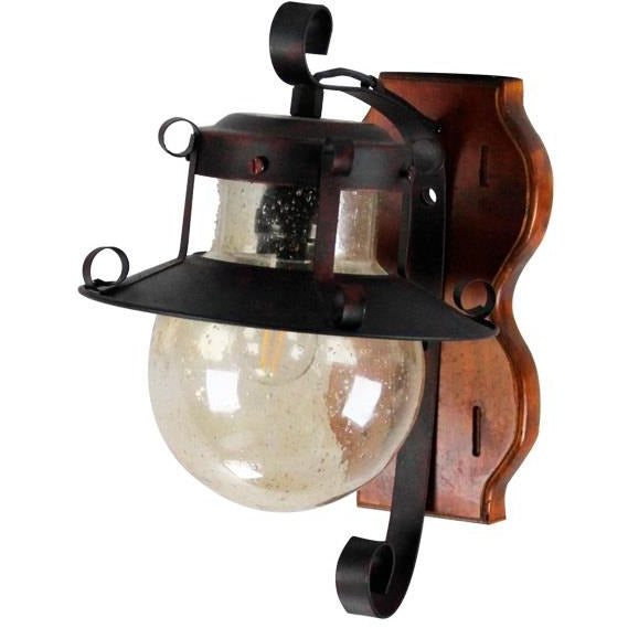 LAMP. PARED MADERA 1L E27 60W