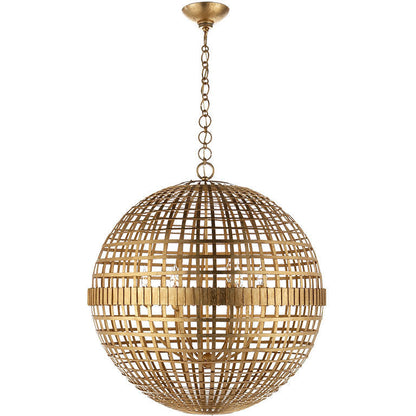LAMP. COLGANTE AERIN MILL DORADO 6L E12 60W