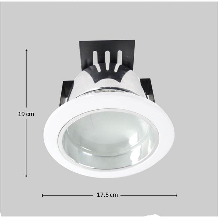 LAMP.TECHO E27*2L 9W ACAB. BLANCO