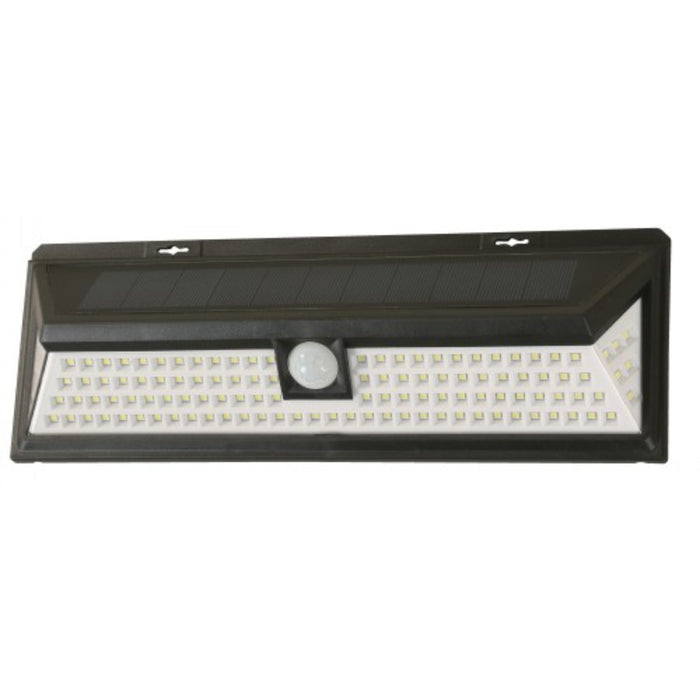 LAMP. LED SOLAR DE PARED NEGRO 5W 3.7V 6500K SENSOR MOVIMIENTO