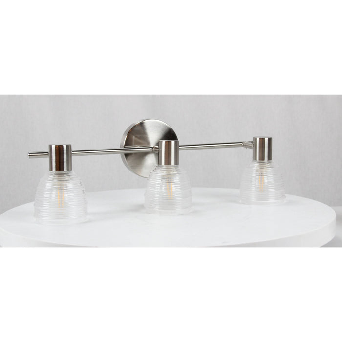 LAMP. TECHO REFLECTORA NÍQUEL SATINADO 3L E14 40W