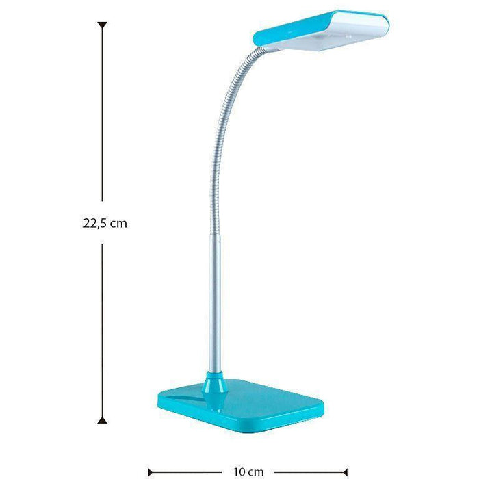 LAMP. LED ESCRITORIO AZUL Y PLATA 1L 3W 100-240V 6000K