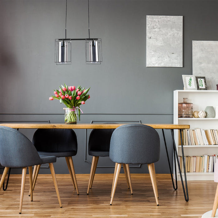 Lámpara Colgante Negro 2L E27 60W