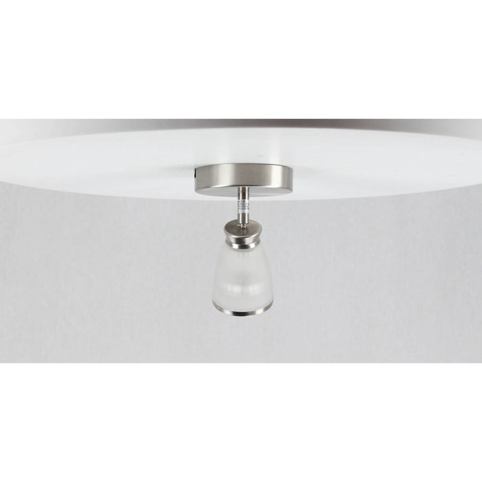 LAMP. TECHO REFLECTORA NÍQUEL SATINADO 1L GU10 50W