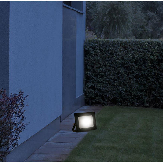 LAMP. LED EXT. REFLECTORA NEGRO 1L 10W 100-265V 6000K