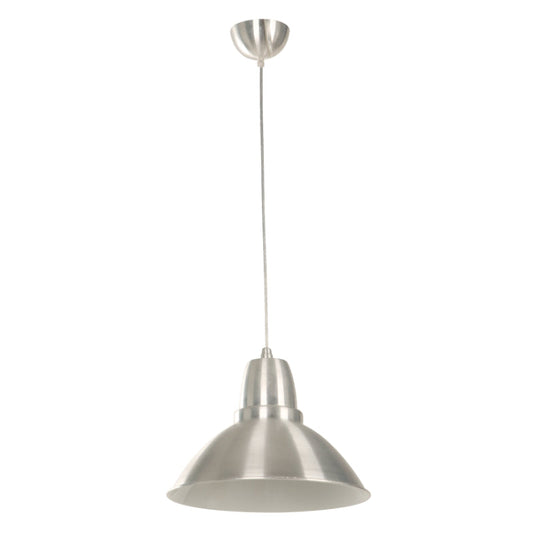 LAMP. COLGANTE PLATEADO 1L E27 100W