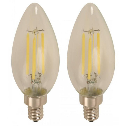 BOMBILLO LED FILAMENTO TORPEDO E12 4W 120V 6500K ATENUABLE 2 PIEZAS