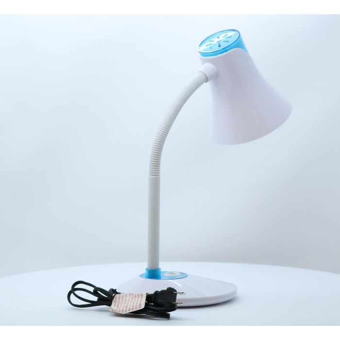 LAMP. ESCRITORIO BLANCO Y AZUL 1L E27 9W