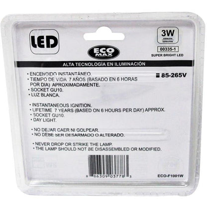 BOMBILLO LED GU10 3W 85-265V 6400K