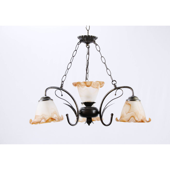 LAMP. TECHO BRONCE 4L E27 60W
