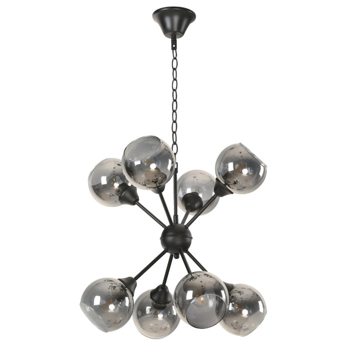 Lámpara Colgante Negro 8L E27 60W