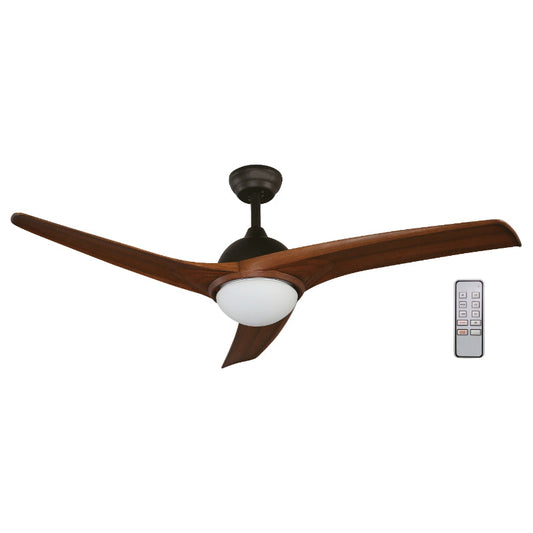 Ventilador Led De Techo 52" Chocolate 1L 10W 4000K Con Control Remoto