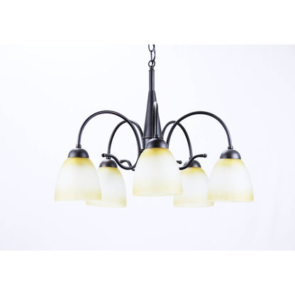 Lámpara Techo Negro 5L E27 60W