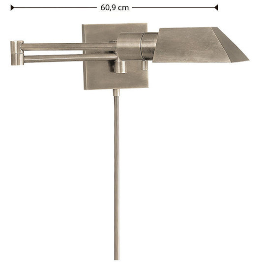 LAMP. PARED BRASO AJUSTABLE COLOR ANTIQUE 1L E26 40W