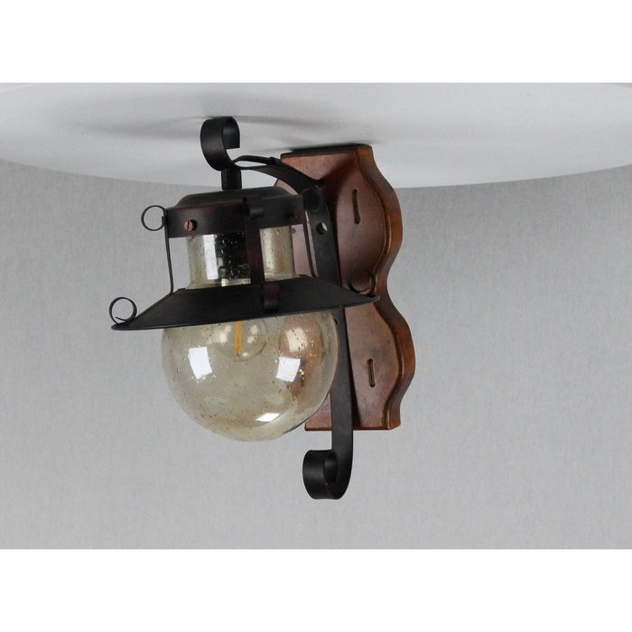 LAMP. PARED MADERA 1L E27 60W
