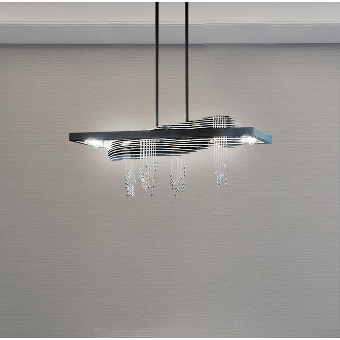 LAMP. LED COLGANTE SEVETTI NEGRO 8L 8W