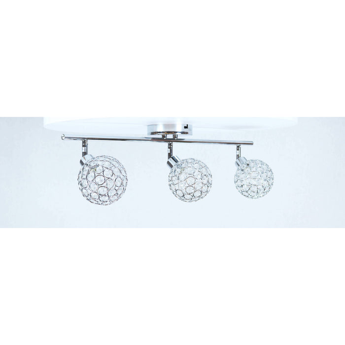LAMP. TECHO CROMO 3LUCES G9 40W N/B