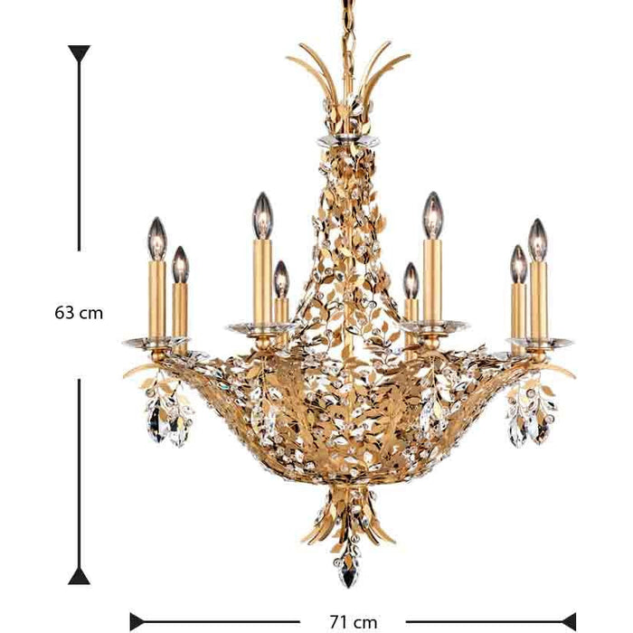 LAMP. COLGANTE CRISTAL CHANDELIER AMITYS 8L E12 60W