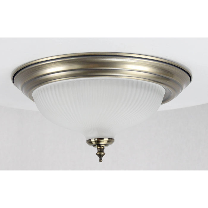 LAMP. TECHO BRONCE ANTIGUO 2L E27 60W