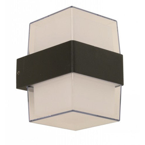LAMP. LED EXT. PARED NEGRO 10W 85-265V 4000K