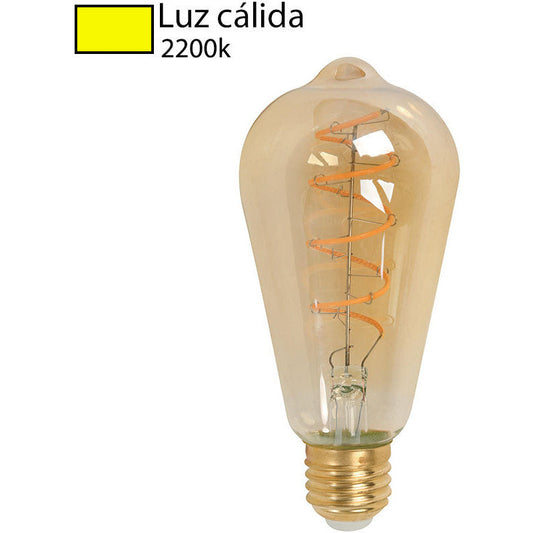 BOMBILLO LED FILAMENTO ST64 E27 4W 85-265V 2200K