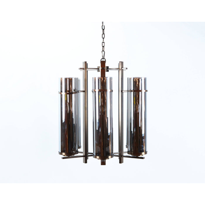 LAMP. COLGANTE BRONCE 6L E14 40W (CUERPO)