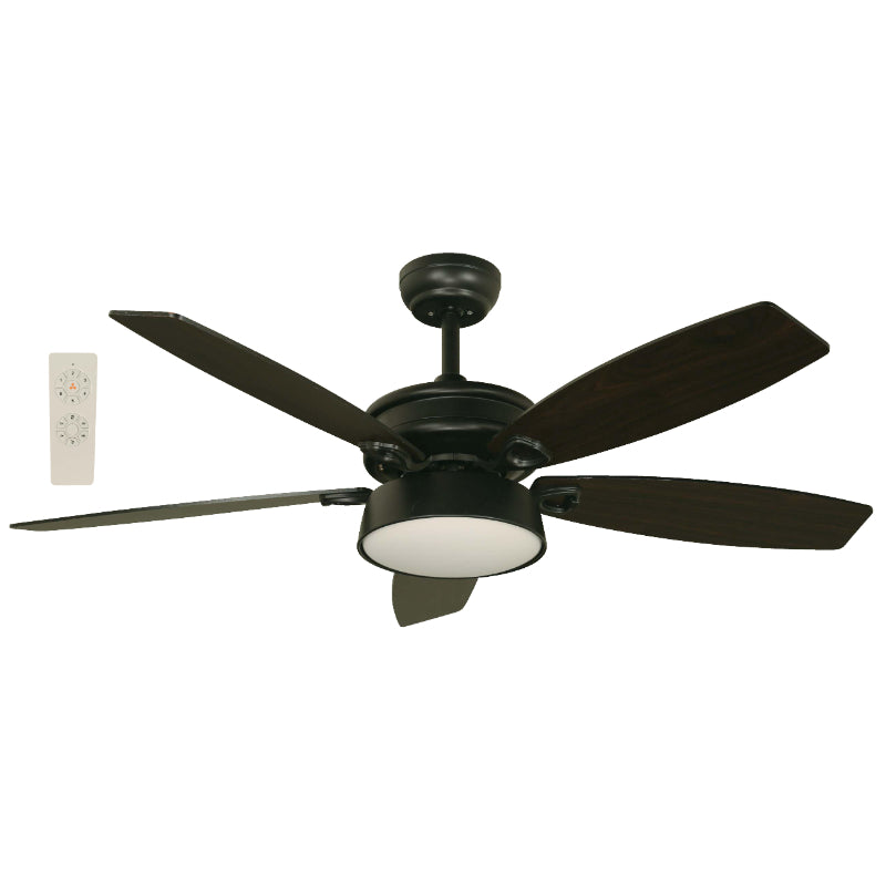 VENTILADOR DE TECHO 52" DC NEGRO 2L E27 40W CON CONTROL REMOTO
