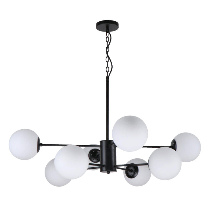 Lámpara Colgante Negro 8L E27 40W