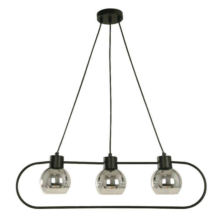 LAMP. COLGANTE NEGRO 3L E27